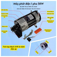 Máy phát điện 1 pha 3 pha 5000w tần số 50hz chạy được điều hòa, máy lạnh