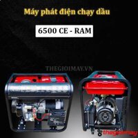 Máy phát điện 5 Kw chạy dầu có đề nổ 6500 CE RAM