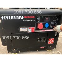 Máy phát điện 6KVA – 7KVA Hyundai DHY6000SE – 3 pha, chạy dầu diesel