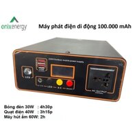 Máy phát điện di động 100.000 mAh - Tích hợp ổ cắm 220V xoay chiều tiện dụng