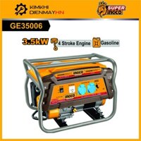 Máy phát điện dùng xăng INGCO GE35006 dây đồng 3.5 KVA bình nhiên liệu 15L khởi động giật nổ