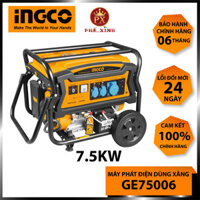 MÁY PHÁT ĐIỆN DÙNG XĂNG INGCO 7.5KW  GE75006- MOTOR DÂY ĐỒNG - GIẬT NỔ  ĐỀ ĐIỆN - HÀNG CHÍNH HÃNG