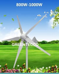 Máy phát điện gió trục ngang 5 cánh 1 kw