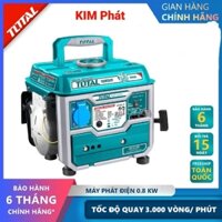 Máy phát điện  TOTAL TP18001 800W Nguồn điện 220V/50Hz/1 pha, động cơ 2 thì.