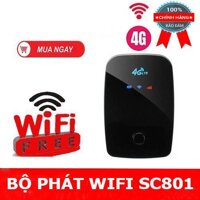 Máy Phát Wifi Di Động Mini Phát Wifi Từ Sim 3G 4G Bộ Phát SC801 Phát Mạng Cho Mọi Gia Đình