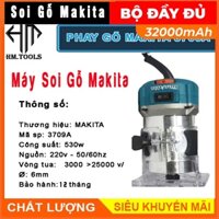 Máy Phay Gỗ Cầm Tay 6.3mm Makita 3709 Có Điều Chỉnh Tốc Độ - Máy đánh cạnh gỗ Makita, máy soi gỗ công nghệ hiện đại.