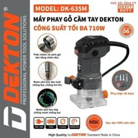 Máy Phay (soi) Gỗ Điện Cốt 6.35mm Dekton DK-635M Công Suất 710W tvt Máy xây dựng
