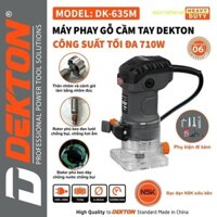 Máy Phay (soi) Gỗ Điện Cốt 6.35mm Dekton DK-635M Công Suất 710W DL