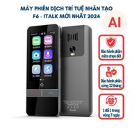 Máy Phiên Dịch Đa Ngôn Ngữ F6 - iTalk Dịch 2 Chiều 139 Ngôn Ngữ Phiên Dịch Offline Giọng Nói Hình Ảnh, File Việt Hóa