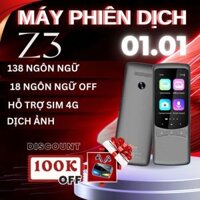Máy Phiên Dịch Ngôn Ngữ  2 chiều CORISU Z3, 138 ngôn ngữ, dịch off 10 ngôn ngữ, đàm thoại trực tiếp