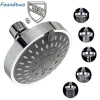 Máy phun đầu vòi hoa sen áp suất cao FOUNDTWO, Xịt vòi hoa sen 5 chế độ có thể điều chỉnh, Phụ kiện phòng tắm Vòi sen treo tường di động Phòng tắm