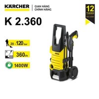 Máy phun rửa áp lực cao Karcher K 2.360 động cơ chổi than, áp lực 120 bar, lưu lượng nước đến 360 l/h, công suất 1400w