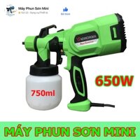 Máy phun sơn mini cầm tay 2 béc đồng, máy phun sơn gia đình đa năng