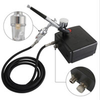 Máy phun sơn mini +  kèm súng phun - Máy phun màu trang trí airbrush