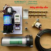 Máy phun sương 10 đầu béc phun làm mát cho nhà ở quán ăn cà phê chuồng trại có hẹn giờ tự động