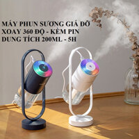 Máy phun sương tạo ẩm xông hơi Tích điện V90 xoay 360 độ kèm đèn led 7 màu cực đẹp