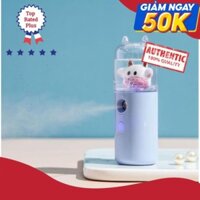 Máy Phun Sương, Xịt Khoáng Nano Cầm Tay Mini, Máy Tạo Ẩm Hình Bò Sữa Siêu Đáng Yêu