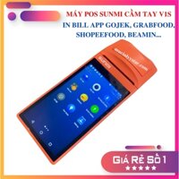 Máy POS Sunmi cầm tay V1S - In bill Gojek, Shopeefood, Grabfood, Loship... - Tặng sạc mới