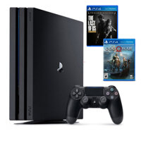 Máy PS4 Pro 1 TB + 2 đĩa game The Last Of Us và God Of War LIKE NEW