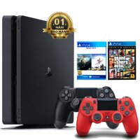 Máy PS4 Slim 2218B – 2 Tay + 3 Game Bảo Hành 12 Tháng Chính Hãng Sony Việt Nam