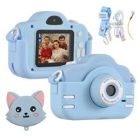 Máy quay phim hoạt hình Mini Camera kỹ thuật số cho trẻ em 1080P Camera Video kỹ thuật số cho trẻ em Ống kính kép Màn hình IPS 2.0 Inch Zoom 4X Pin tích hợp Khung ảnh dễ thương Trò chơi thú vị Came-226
