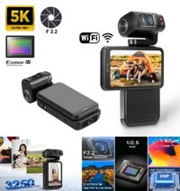 Máy quay video vlogging Wifi 4K/5K với màn hình cảm ứng 3,5 inch xoay 180° với đèn LED hồng ngoại - Ordro M3