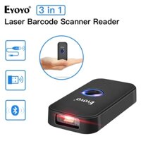 Máy quét mã vạch Bluetooth Eyoyo Mini CCD, Máy quét mã vạch Bluetooth & USB 3 trong 1 & Đầu đọc mã vạch không dây 2.4 Máy quét hình ảnh di động Quét màn hình 1D