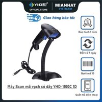 Máy quét mã vạch cầm tay có dây YHD 1100C 1D tia CCD hỗ trợ đọc mã Barcode trên Giấy in nhiệt - không kèm đế gác máy