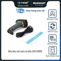 Máy quét mã vạch cầm tay YHD 1200D đọc mã vạch Barcode 1D Qrcode 2D mẫu mới dùng dây cắm cổng USB Máy tính, Laptop