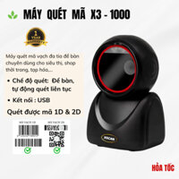 Máy quét mã vạch đa tia 2D XSCAN X3-1000 USB dùng cho Cửa Hàng, Siêu Thị, Shop Quần Áo, Tạp Hóa,..