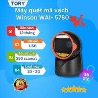 Máy quét mã vạch, đọc mã đơn đa tia Winson WAI- 5780. Máy quét tự động để bàn cho cửa hàng quần áo, siêu thị HÀNG NHẬP KHẨU