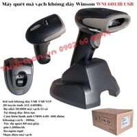 Máy quét mã vạch không dây Winson WNI-6013B USB                         &nbsp(&nbspkết nối không dây USB /USB-VCP - 2D tuyến tính 433-440MHz - Bộ nhớ 50.000 mã vạch 13 số - Tự động đọc liên tục - Cảm biến hình ảnh CMOS 640×480 điểm - Khoảng cách ≤ 100m - Tốc độ quét 80 mã/giây - pin 1.200mAh - Đa ngôn ngữ - Nhận diện mã vạch 1D: UPC-A, UPC-E, EAN-8, EAN-13, Code 39, Code 128, Interleaved 2 of 5, Codabar, Code 93 - 2D: PDF417, MicroPDF417, Data Matrix, QR Code, Micro QR, Aztec&nbsp)