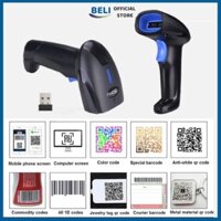 Máy quét mã vạch YHD 1100DW 2D, máy bắn mã vạch không dây đầu đọc Qrcode kết nối USB dùng trên Laptop, PC