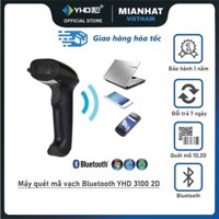 Máy quét mã vạch YHD 3100 2D kết nối Bluetooth đọc mã Barcode(1D), Qrcode2D trên điện thoại, máy tính...không đế