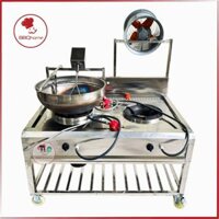 Máy rang cơm tự động hai họng có bầu nước