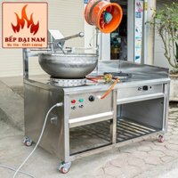 Máy rang cơm tự động kèm bếp công nghiệp