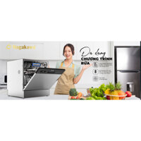 Máy Rửa bát 10 Bộ NAGAKAWA NK10D01M 8 cách thức Rửa thông thái thanh trùng UV Nước Nóng, không lấy phí lắp ráp B.Hành 2