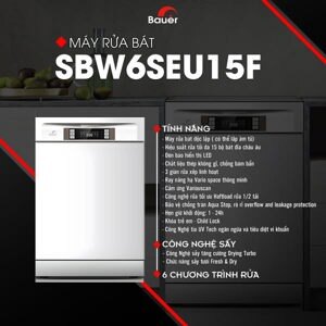 Máy rửa bát 15 bộ Bauer SBW6SEU15F