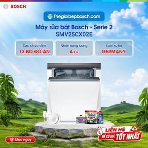 Máy rửa bát âm tủ 13 bộ Bosch SMV25CX02E