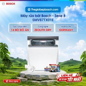 Máy rửa bát âm tủ 13 bộ Bosch SMV87TX01E