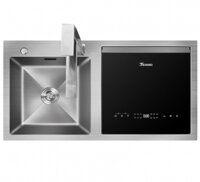 Máy rửa bát kết hợp chậu rửa Texgio TGWFS64B - Hàng chính hãng