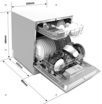 MÁY RỬA BÁT MINI ROSIERES RDCP 8S-04