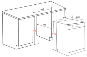 Máy rửa bát độc lập Spelier 13 bộ SP-13 DW