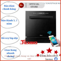 Máy Rửa Bát Texgio 11 Bộ TGWFD78GB, diệt khuẩn UV, tự động hé cửa, kết nối App