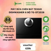 MÁY RỬA BÁT TEXGIO TGDT2026  6 BỘ ĐỒ ĂN CHÂU ÂU  ĐIỀU KHIỂN CẢM ỨNG  ĐỘC LẬP CÓ THỂ LẮP ÂM - HÀNG CHÍNH HÃNG