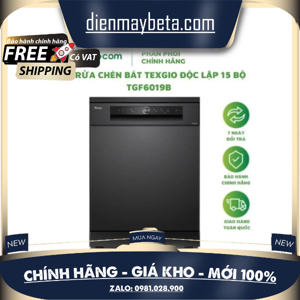 Máy rửa bát độc lập Texgio 15 bộ TGF6019B