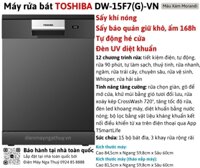 Máy rửa bát Toshiba OriginClean™ DW-15F7(G)-VN