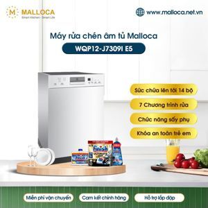 Máy rửa bát âm tủ Malloca 15 bộ WQP12-J7309I