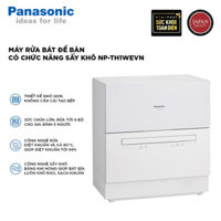 Máy rửa chén bát để bàn Nhật Bản Panasonic NP-TH1WEVN có chức năng sấy khô, bảo hành 12 tháng - Hàng chính hãng