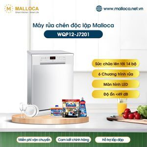Máy rửa bát độc lập Malloca 14 bộ WQP12-J7201